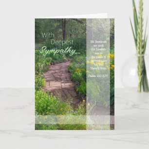 Agradecimiento Con el salmo de mayor simpatía 23:3 Tarjeta KJV 5x