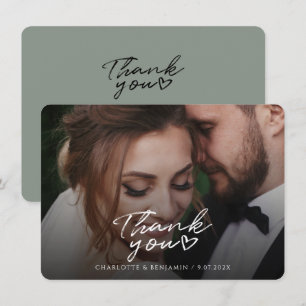 Agradecimiento con Letra a Mano para Fotos de Boda
