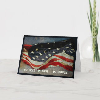 Agradecimiento Con respecto, honor - gracias tarjeta del día de