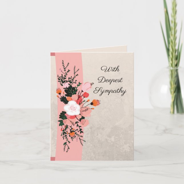 Agradecimiento Con tarjeta de simpatía más profunda (Anverso)