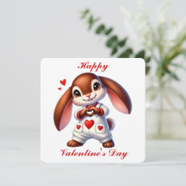 Agradecimiento Conejito Adorable - Tarjeta del Día de San Valentí