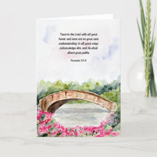Agradecimiento Confianza en la tarjeta de versos de la Biblia de 