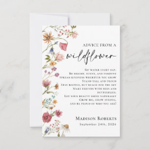 Agradecimiento Consejo de la tarjeta Wildflower