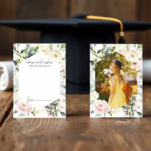 Agradecimiento consejos y deseos   Tarjeta de Encierre de Graduac