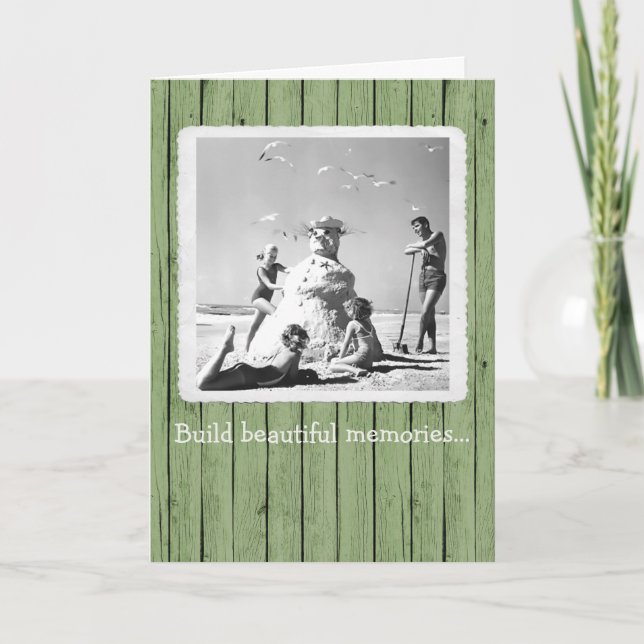 Agradecimiento Construir una hermosa tarjeta de vacaciones para N (Anverso)