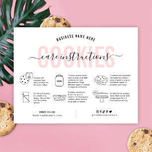 Agradecimiento Cookies Tarjeta de atención de escritura moderna r