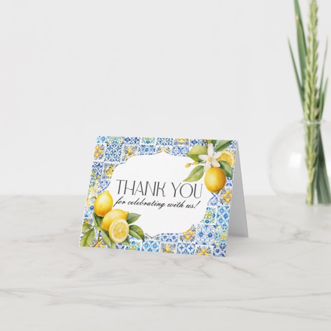 Agradecimiento Costa Amalfitana Italia - Tarjeta de agradecimient (Anverso)