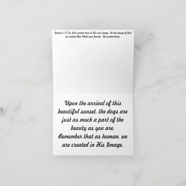 Agradecimiento Creado en su tarjeta de imagen (Interior)