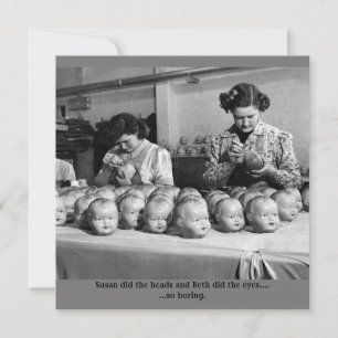 Agradecimiento Creíble tarjeta de fábrica de muñecas para hallowe