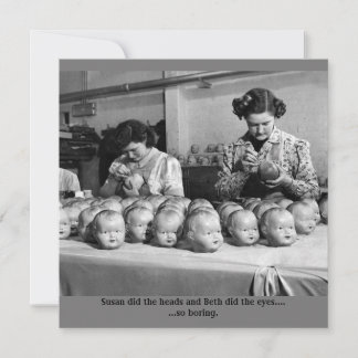 Agradecimiento Creíble tarjeta de fábrica de muñecas para hallowe