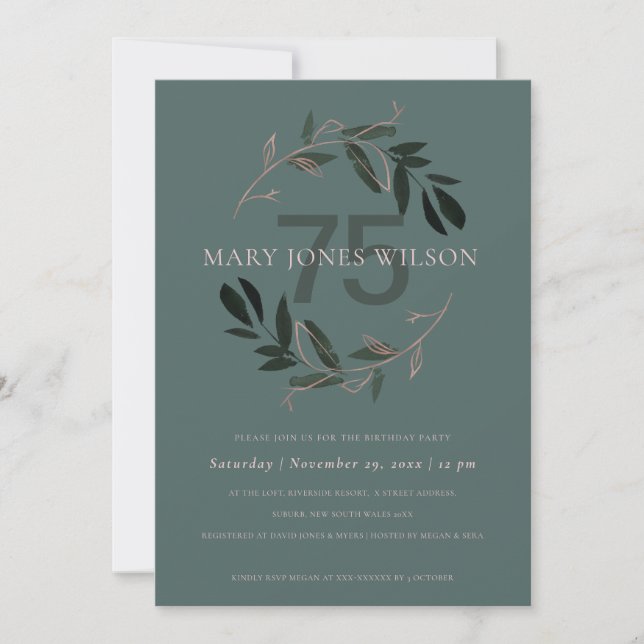 AGRADECIMIENTO CUALQUIER TARJETA DE CUMPLEAÑOS DE 75 AÑOS DE EDAD (Anverso)