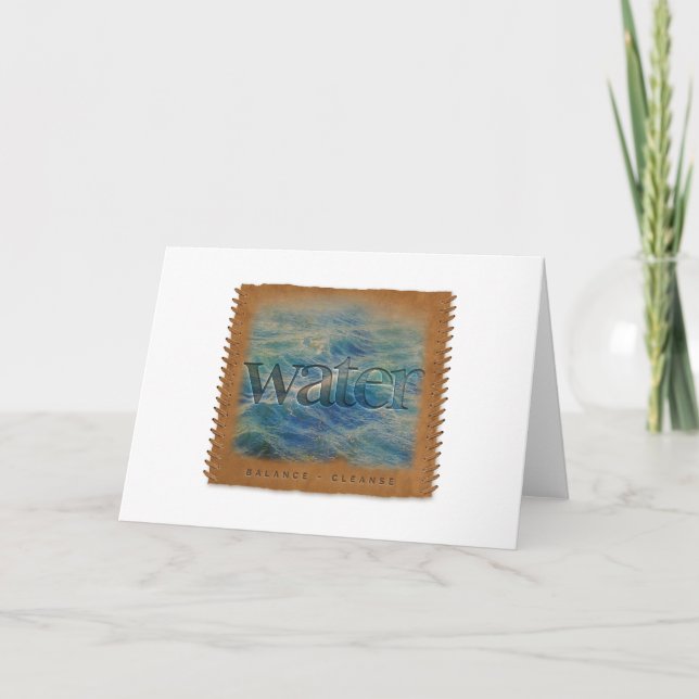 Agradecimiento Cuatro Elementos - Agua - Tarjeta de Felicitación (Anverso)