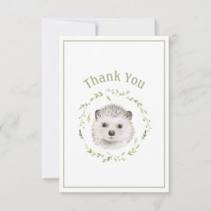 Agradecimiento Cuidada acuarela Hedgehog Tarjeta de agradecimient