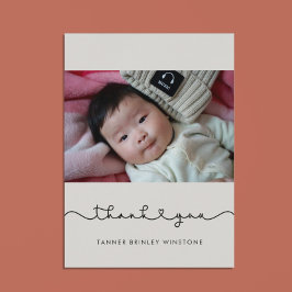 Agradecimiento Cuidada conexión corazón Bebé ducha tarjeta de agr