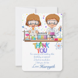 Agradecimiento Cumpleaños de la Ciencia Mad Gracias tarjeta