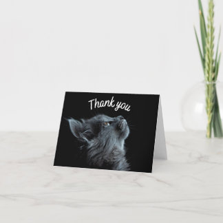 Agradecimiento Cute kitten GRACIAS tarjeta de saludo