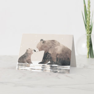 Agradecimiento Cute Mama Osa Feliz Día de la Madre Tarjeta de Fot
