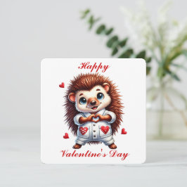 Agradecimiento Cute Porcupine - Tarjeta El día de San Valentín