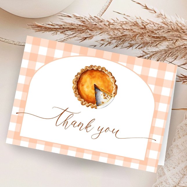 Agradecimiento Cutie Pie Baby Shower plegado Tarjeta de agradecim (Subido por el creador)