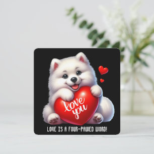 Agradecimiento Cuto Valentine Puppy - Tarjeta El día de San Valen