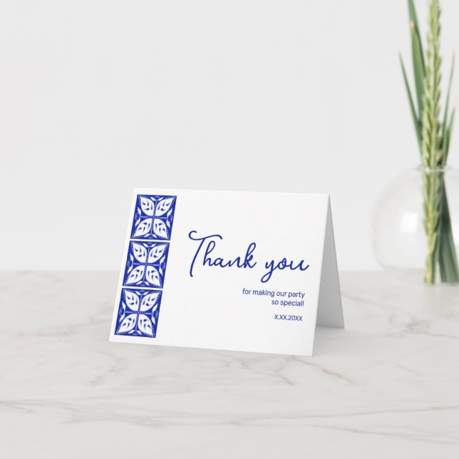 Agradecimiento Dahlia Buds Fiesta personalizado - Tarjeta de agra (Anverso)