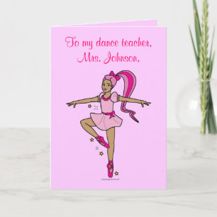 Agradecimiento Dance Teacher Gracias Tarjeta De Personalizable