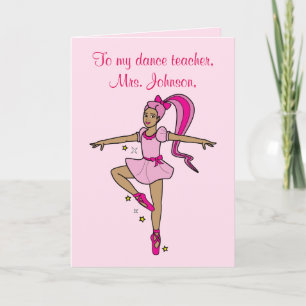Agradecimiento Dance Teacher Gracias Tarjeta De Personalizable