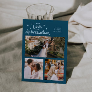 Agradecimiento de amor Boda Multi Foto Turquesa