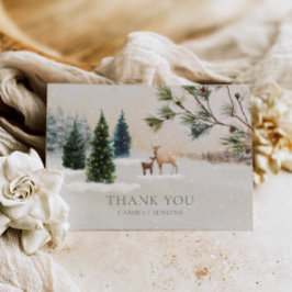 Agradecimiento de Baby Shower Bosque Invernal