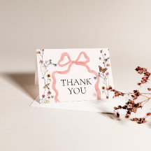 Agradecimiento de Baby Shower de Flor Silvestre Bo