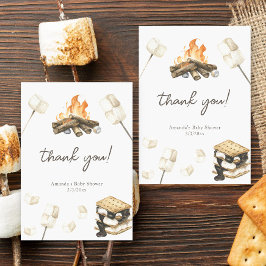 Agradecimiento de baby shower de S'more acuarela