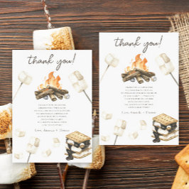 Agradecimiento de baby shower de S'more acuarela
