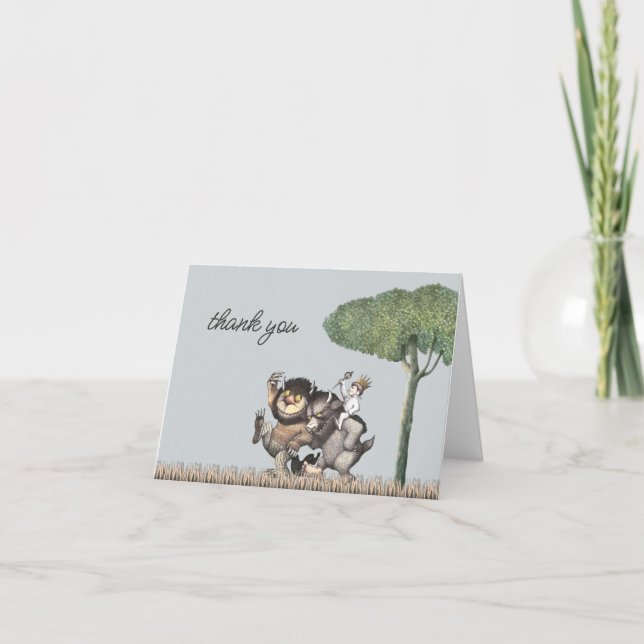 Agradecimiento de Baby Shower de Where the Wild Th (Anverso)