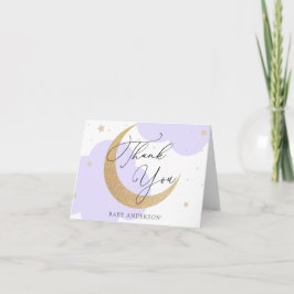 Agradecimiento de Baby Shower Luna y Estrellas Mor