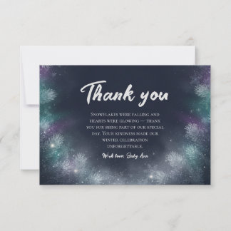 Agradecimiento de Baby Shower Midnight Navy Winter