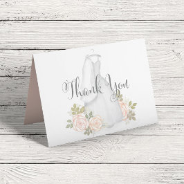 Agradecimiento de Baby Shower Nupcial con Acuarela