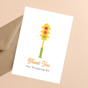 Agradecimiento de Baby Shower Retro Stop Light
