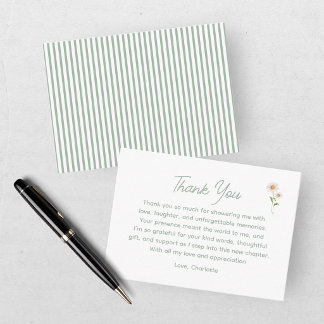 Agradecimiento de Baby Shower Silly Goose Green