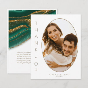 Agradecimiento de Boda Abstracto Brillante Estrato