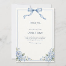 Agradecimiento de boda algo azul