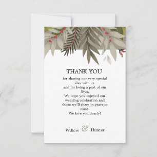 Agradecimiento de Boda Botánico Discreto