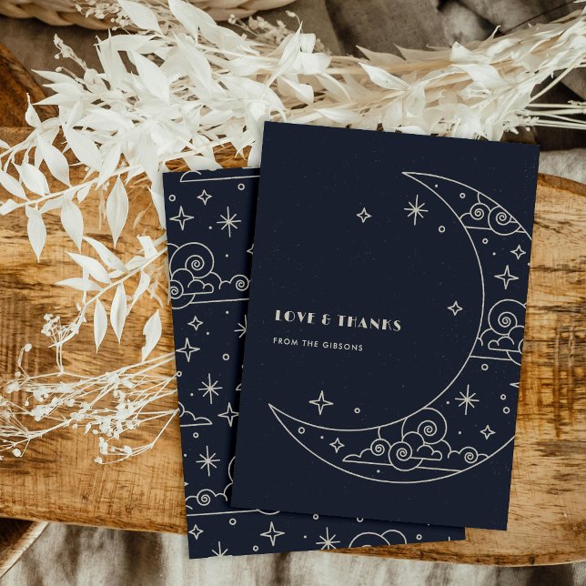 Agradecimiento de Boda Celestial Luna y Estrellas  (Subido por el creador)
