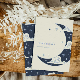Agradecimiento de Boda Celestial Luna y Estrellas