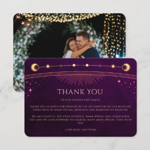 Agradecimiento de Boda Celestial Plum Rainbow