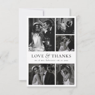 Agradecimiento de Boda con Collage de Fotos de Amo