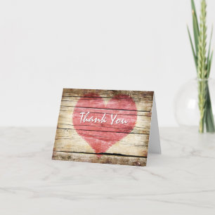 Agradecimiento de boda con corazón de aspecto de m