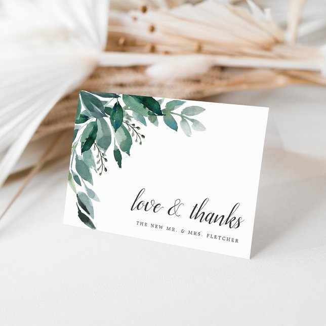 Agradecimiento de Boda con Follaje Abundante (Subido por el creador)