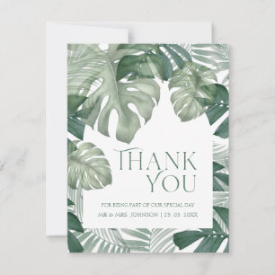 Agradecimiento de Boda con Vegetación Tropical Ele