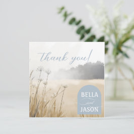 Agradecimiento de Boda Costera con Estilo y Foto