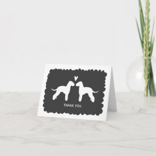 Agradecimiento de boda de Bedlington Terriers